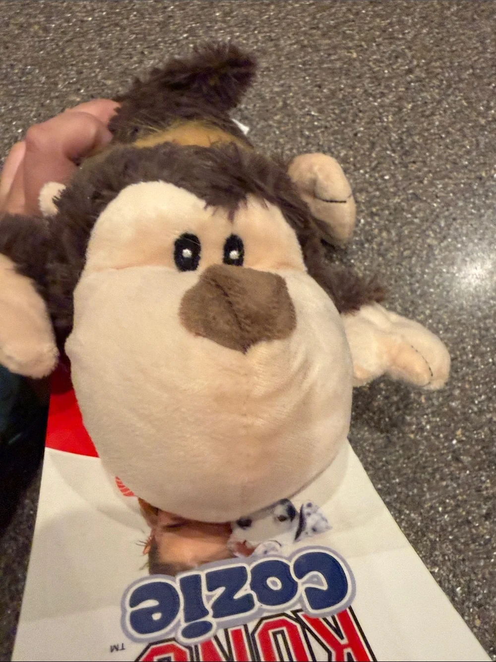 KONG Plush Monkey Dog Toy — Brown/Tan